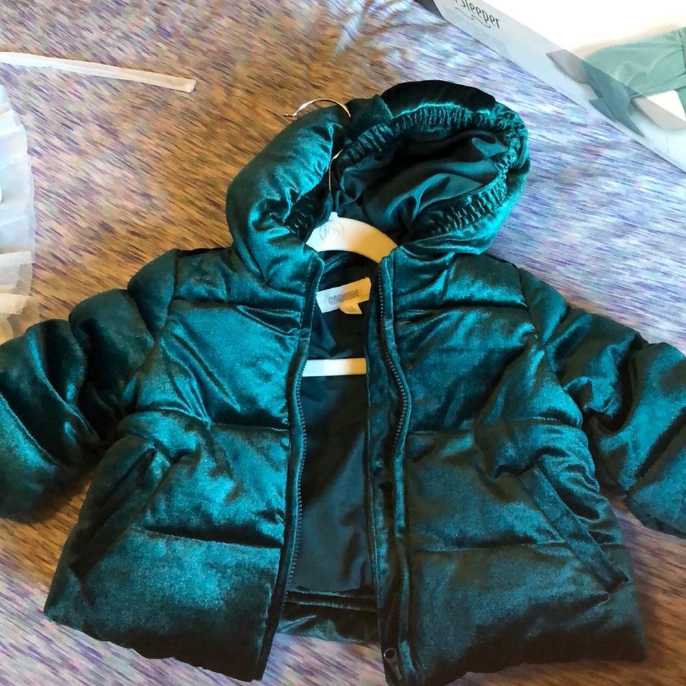 Hunter green baby coat